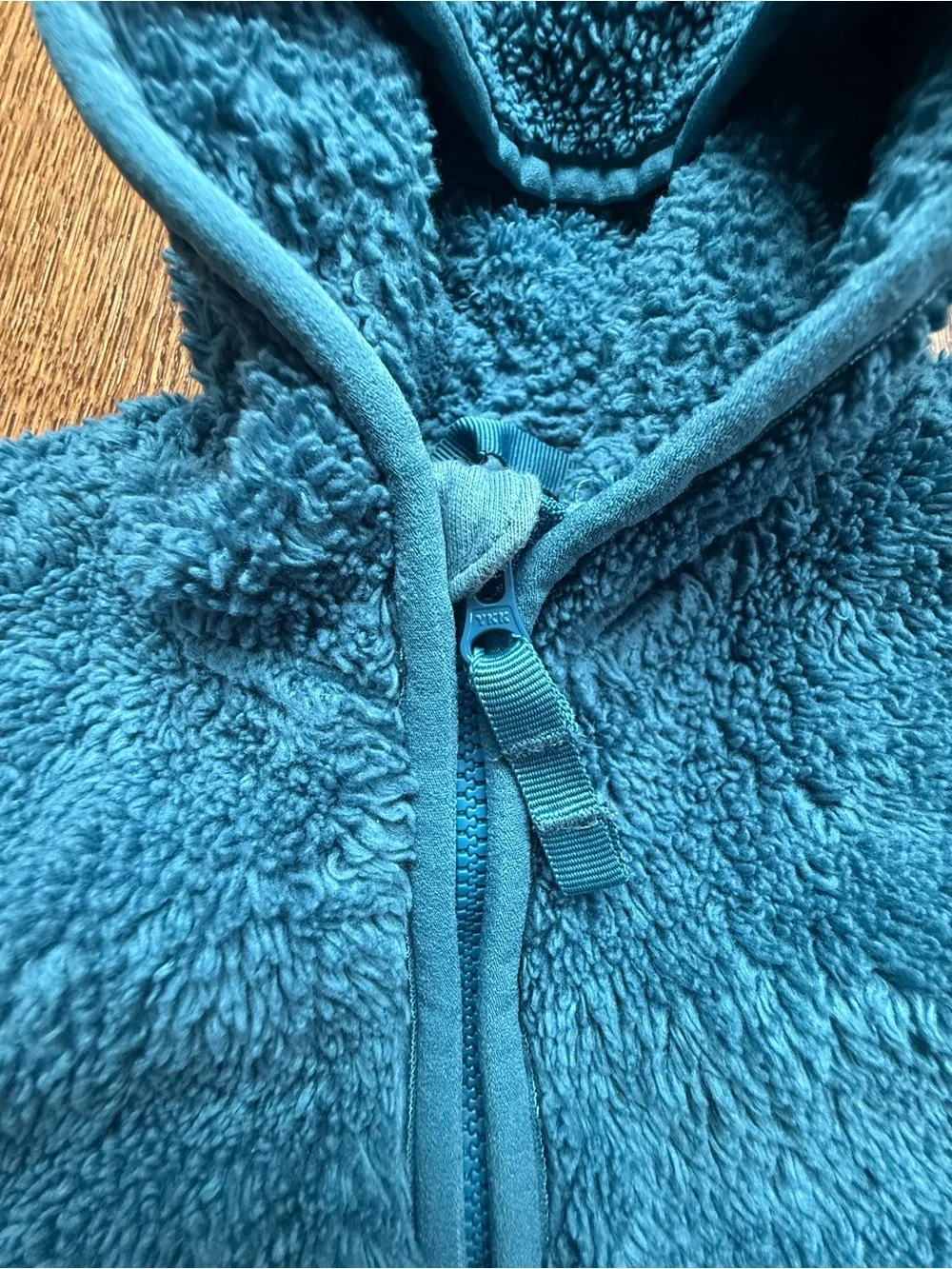 Primary Teal Hooded Sherpa Jacket 12-18 Months